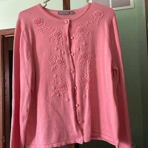 Croft & Barrow Pink Cardigan Sweater XL